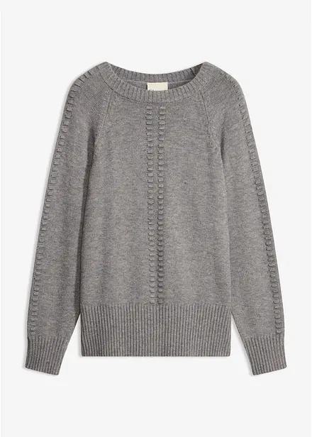 Maglione con maniche a pipistrello e percentuale di viscosa