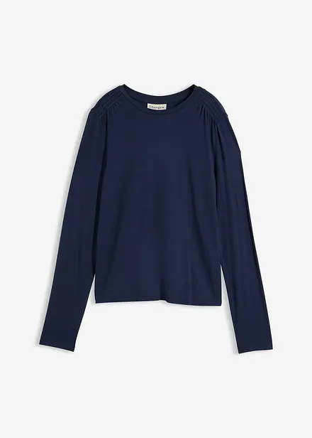 Maglia a maniche lunghe in misto viscosa elasticizzato