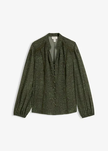 Blusa con dettagli in pizzo