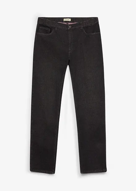 Jeans regular fit straight con vita elasticizzata