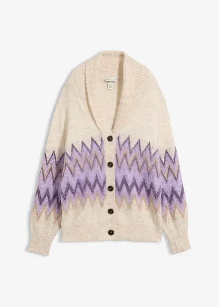 Cardigan con motivo norvegese