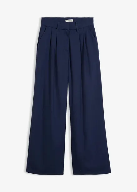 Pantaloni in misto viscosa effetto lana