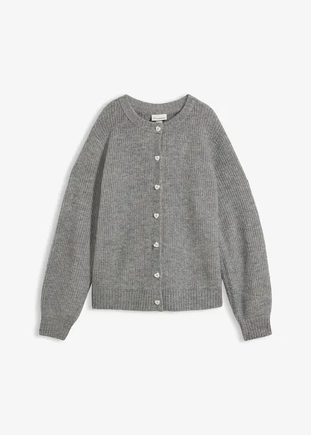 Cardigan con bottoni a forma di cuore
