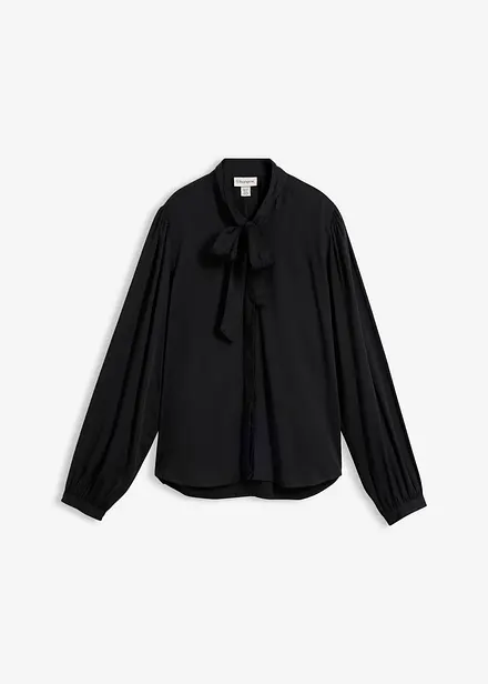 Blusa in puro modal con sciarpina integrata