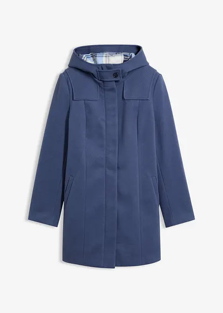 Cappotto lungo in simil lana con fodera in flanella