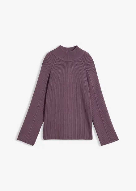 Maglione a collo alto in misto viscosa