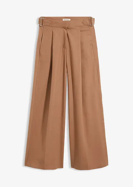 Pantaloni con fibbie ai lati in misto viscosa