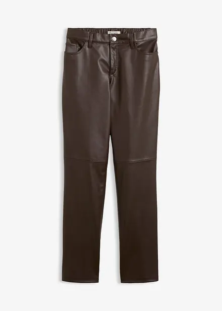 Pantaloni in similpelle con vita comoda