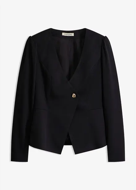 Blazer con bottone decorativo