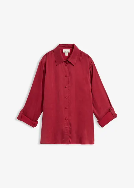 Camicia in misto cupro fluido