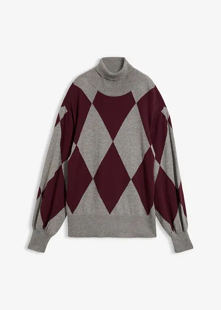 Maglione in filato fine a collo alto
