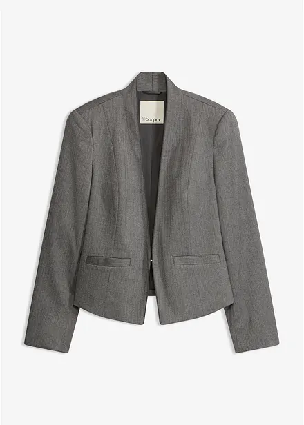 Blazer in simil lana con trama spigata