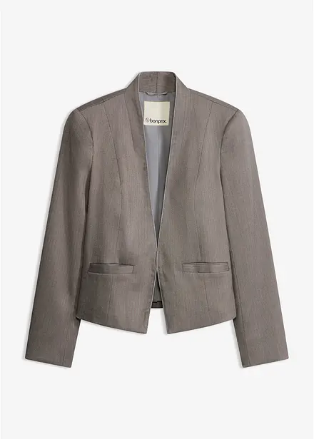 Blazer in simil lana con trama spigata