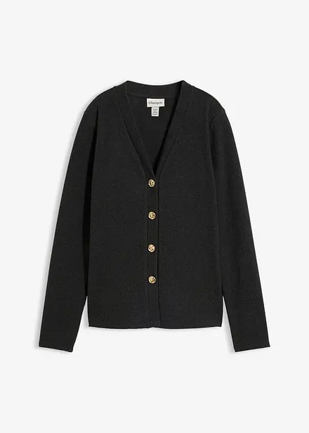 Cardigan in jersey morbido a coste