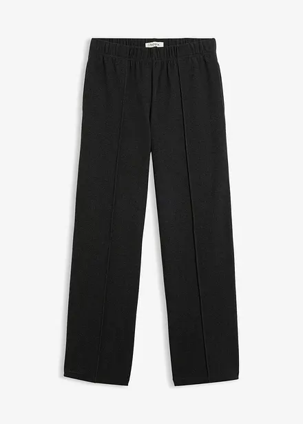 Pantaloni con elastico in vita in jersey morbido a coste