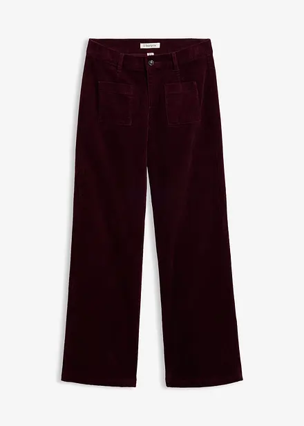 Pantaloni in velluto a coste di cotone elasticizzato