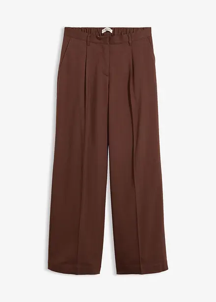 Pantaloni larghi in simil lana misto viscosa