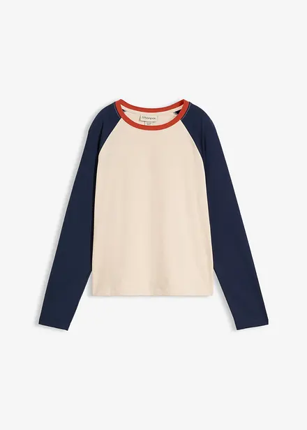 Maglia raglan in misto cotone biologico