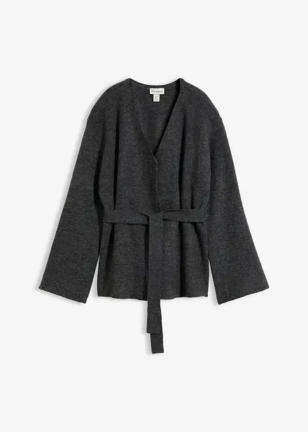 Cardigan con cintura da annodare