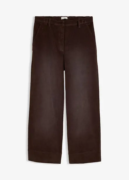 Pantaloni in velluto a coste di misto cotone, vita alta