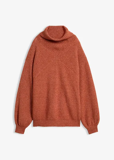 Maglione a collo alto con maniche a sbuffo