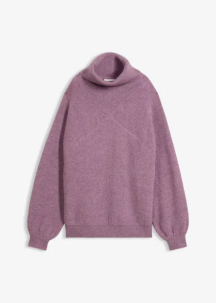 Maglione a collo alto con maniche a sbuffo