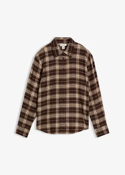 Camicia in flanella di puro cotone biologico