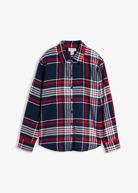Camicia in flanella di puro cotone biologico