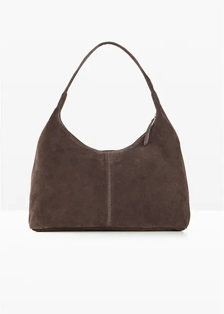 Borsa shopper in pelle scamosciata