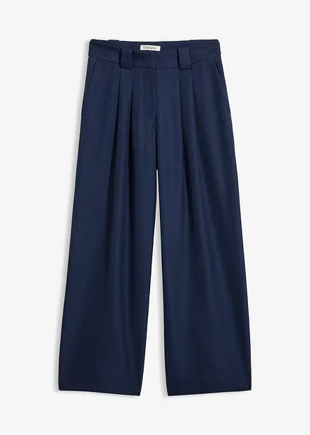 Pantaloni barrel in twill