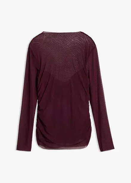 Maglia a maniche lunghe in mesh delicato