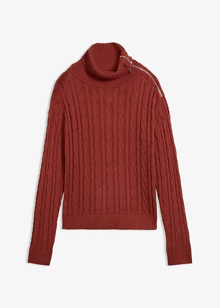 Maglione a collo alto in morbido misto lana
