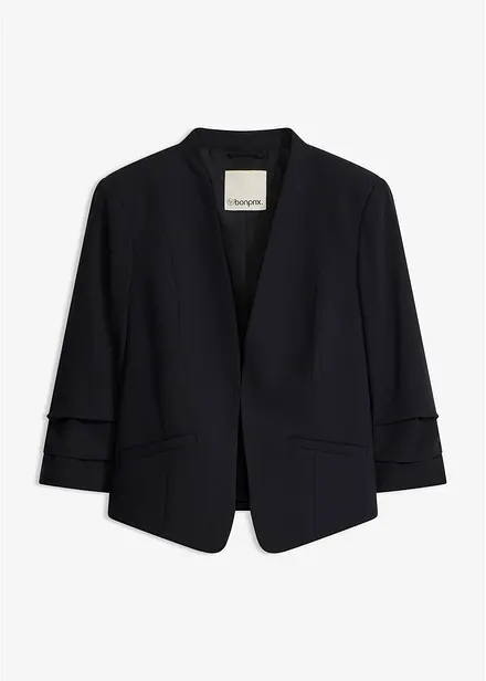 Blazer con maniche a 3/4 arricciate