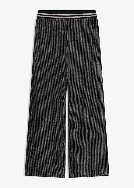 Pantaloni in jersey con righe glitterate