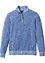 Maglione con collo e cerniera in cotone, bpc bonprix collection