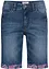 Bermuda in jeans straight, a vita media, bonprix