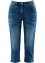 Jeans capri elasticizzati con cinta comfort in look usato, bpc bonprix collection