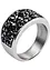 Anello in acciaio con cristalli, bonprix