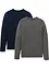 Maglione in filato fine di puro cotone (pacco da 2), bonprix