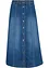 Gonna midi di jeans elasticizzato comfort, bonprix