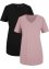 T-shirt basic lunga con scollo a V (pacco da 2), bpc bonprix collection