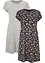 Abito in maglina con spacchi laterali in puro cotone (pacco da 2), bonprix