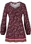 Maglia lunga in fantasia floreale, bonprix