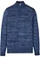 Maglione melange con zip e cotone, bonprix