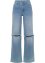Jeans larghi con zone sdrucite in cotone biologico, RAINBOW