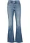 Jeans elasticizzati in cotone biologico bootcut, vita media, bonprix