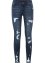 Jeans cropped super skinny strappati, RAINBOW