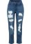 Jeans cropped con zone sdrucite straight, RAINBOW