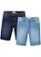 Bermuda in jeans elasticizzati, regular fit (pacco da 2), bonprix