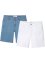 Shorts di jeans elasticizzati regular fit (pacco da 2), John Baner JEANSWEAR